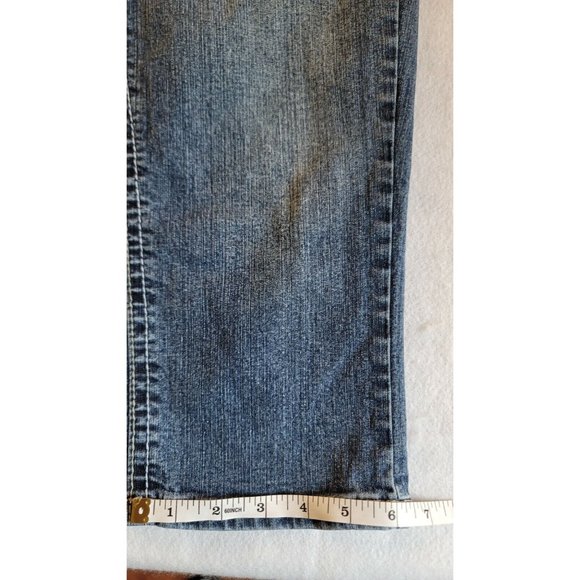 V.s.h Jeans Womens Med Wash Capri Sz 8 Denim Jeans Straight leg 31x19 - Picture 9 of 11